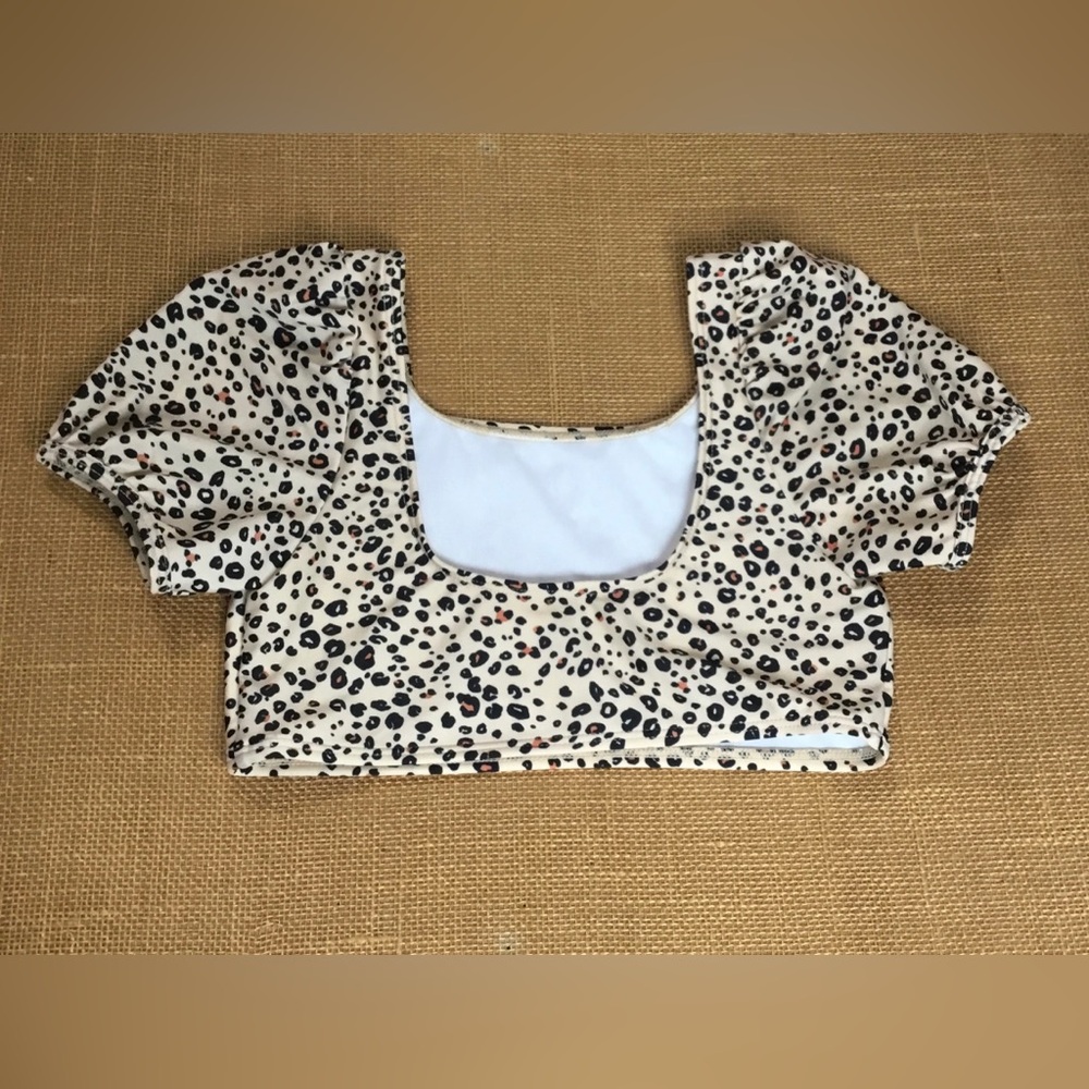 Cat & Jack Girls Two-piece Animal Print Swimsuit Set Size XL(14) - K723 - Picture 6 of 14